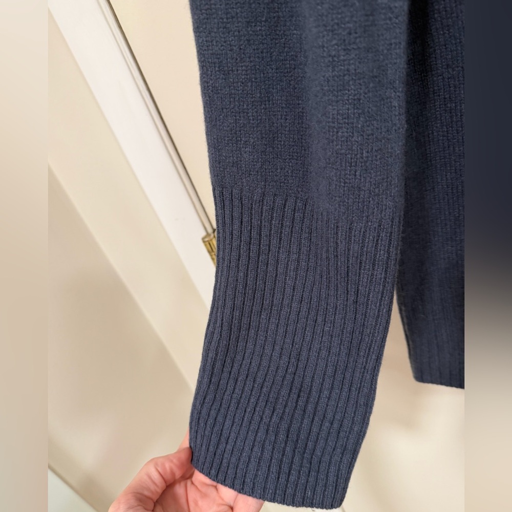 Massimo Dutti Wool/Cashmere Blue Cowl Neck Sweater - Picture 4 of 9